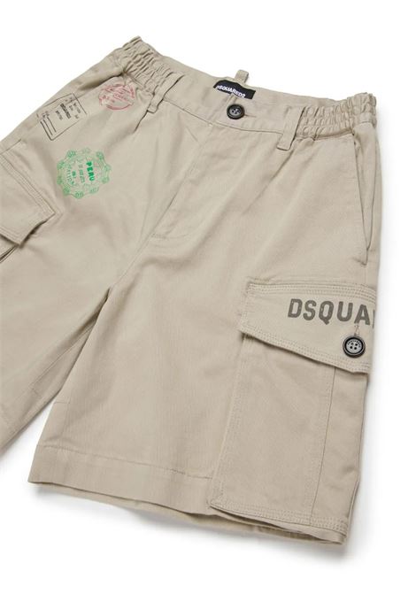 Bermuda Cargo Beige DSQUARED2 KIDS | DQ2773-D0093DQ717